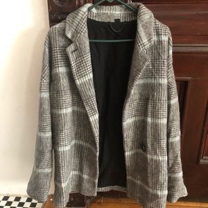 allsaints simi check coat